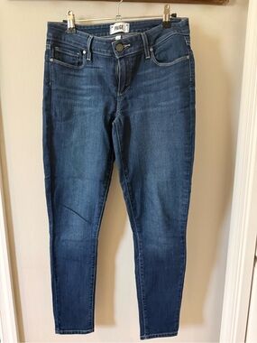 PAIGE Dark Blue Women's Skinny Jeans Verdugo Ankle